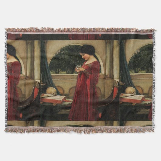 Crystal Ball Woman Waterhouse Painting Deken (Voorkant)