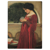 Crystal Ball Woman Waterhouse Painting Klembord (Achterkant)