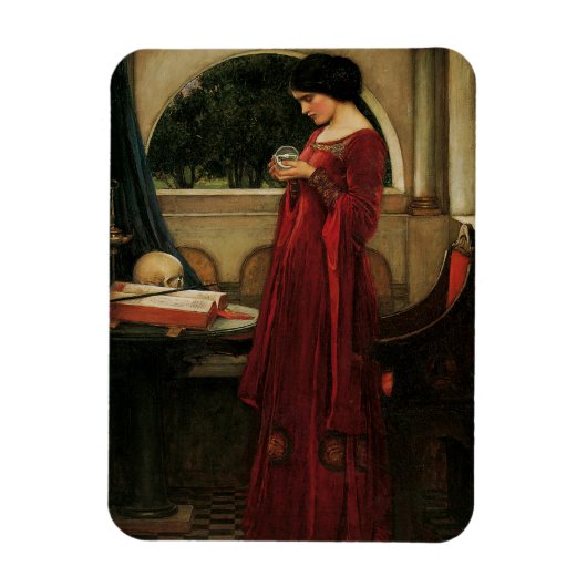 Crystal Ball Woman Waterhouse Painting Magneet (Verticaal)