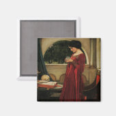 Crystal Ball Woman Waterhouse Painting Magneet (Voorkant / Achterkant)