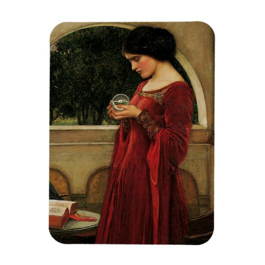 Crystal Ball Woman Waterhouse Painting Magneet (Verticaal)