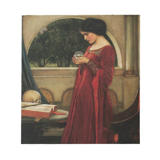 Crystal Ball Woman Waterhouse Painting Notitieblok (Voorkant)