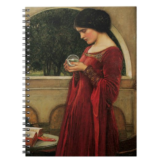 Crystal Ball Woman Waterhouse Painting Notitieboek (Voorkant)