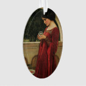 Crystal Ball Woman Waterhouse Painting Ornament (voorkant)