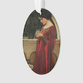 Crystal Ball Woman Waterhouse Painting Ornament (voorkant)