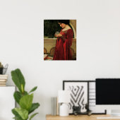 Crystal Ball Woman Waterhouse Painting Poster (Thuiskantoor)
