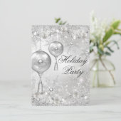 Crystal Bauble & Snowflake kerstfeestdag Kaart (Staand voorkant)