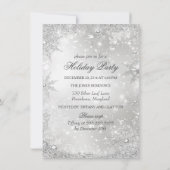 Crystal Bauble & Snowflake kerstfeestdag Kaart (Achterkant)