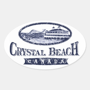 Crystal Beach Canada ovale Sticker