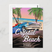 Crystal Beach Texas reisposter Briefkaart (Voorkant / Achterkant)