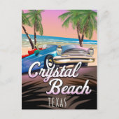 Crystal Beach Texas reisposter Briefkaart (Voorkant)