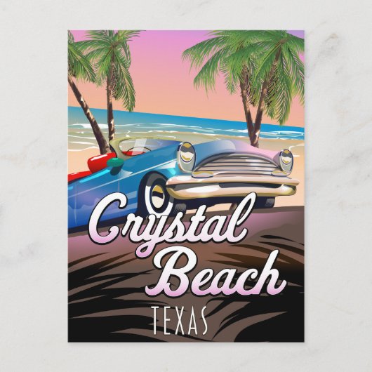 Crystal Beach Texas reisposter Briefkaart (Voorkant)