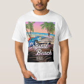 Crystal Beach Texas reisposter T-shirt (Voorkant)