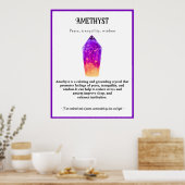 Crystal Betekenis Healing, Edelsteen, Spirituele W Poster (Keuken)