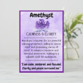 Crystal Betekenis Kaart - Amethist (Staand voorkant)