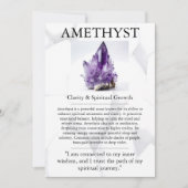 Crystal Betekenis Kaart - Amethist (Voorkant)
