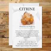 Crystal Betekenis Kaart - Citrien