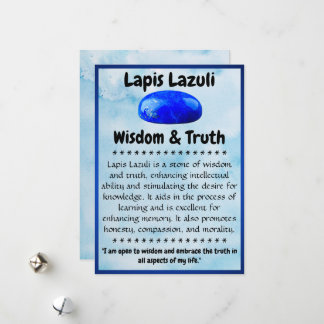 Crystal Betekenis Kaart - Lapis Lazuli