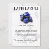 Crystal Betekenis Kaart - Lapis Lazuli (Voorkant)