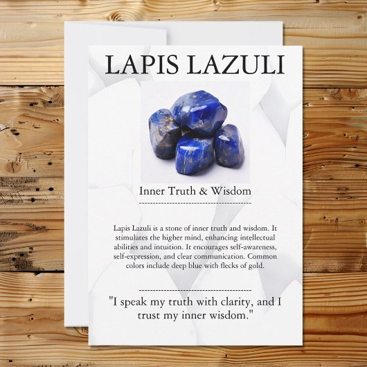 Crystal Betekenis Kaart - Lapis Lazuli
