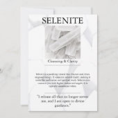 Crystal Betekenis Kaart - Seleniet (Voorkant)