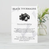 Crystal Betekenis Kaart - Zwart Toermalijn (Staand voorkant)