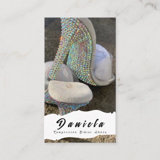 Crystal Bikini Fitness Competition laat vrouwen zi Visitekaartje (Voorkant)