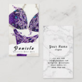 Crystal Bikini Fitness Competition Suits Women Bus Visitekaartje (Voorkant / Achterkant)