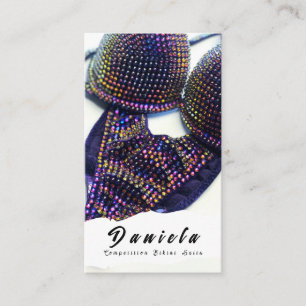 Crystal Bikini Fitness Competition Suits Women Visitekaartje