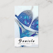 Crystal Bikini Fitness Competition Suits Women Visitekaartje (Voorkant)