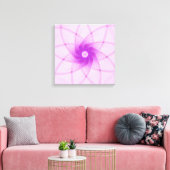 Crystal Bloom – Microscopische Fractale Kunst Canvas Afdruk (Insitu (Woonkamer))
