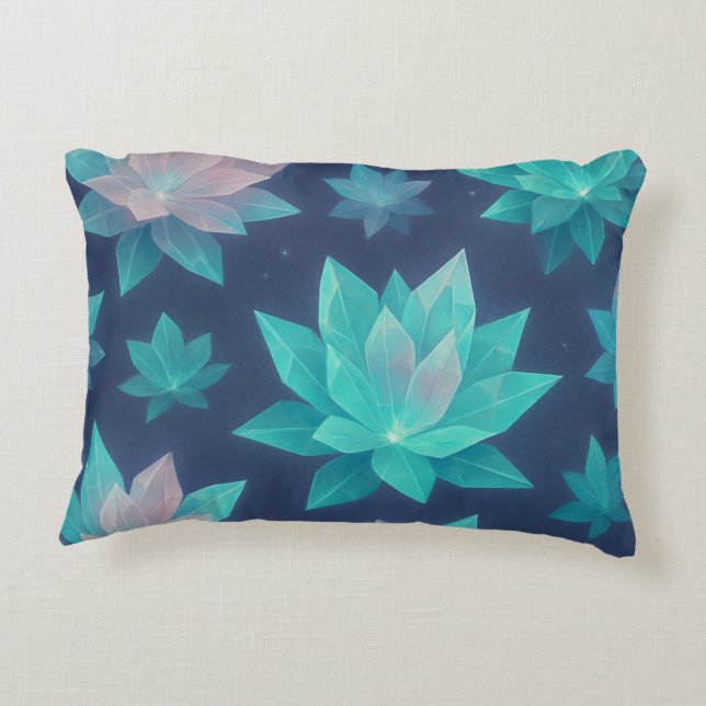 Crystal Bloom - Shattered Petal Radiance Accent Kussen (Achterkant)