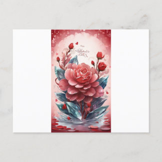 Crystal Blooms of Love: Valentijnsdag Groet C Briefkaart
