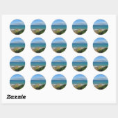 Crystal Blue Beach Ronde Sticker (Vel)