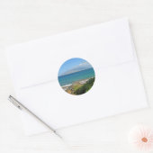 Crystal Blue Beach Ronde Sticker (Envelop)