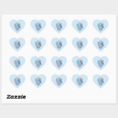 Crystal Blue Bunny and Blue Jay Heart Hart Sticker (Vel)