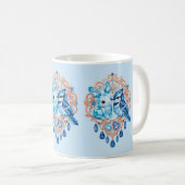 Crystal Blue Bunny and Blue Jay Heart Koffiemok (Voorkant rechts)