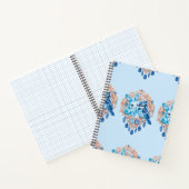 Crystal Blue Bunny and Blue Jay Heart Notitieboek (Binnen)