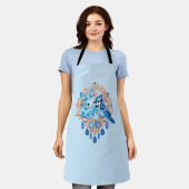 Crystal Blue Bunny and Blue Jay Heart Schort (Gedragen)