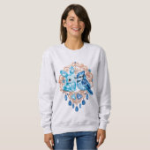Crystal Blue Bunny and Blue Jay Heart Trui (Voorkant volledig)
