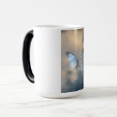 Crystal Blue Butterfly-Mok Magische Mok (Voorkant links)