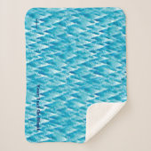 Crystal Blue Cariou Sherpa Deken (Voorkant)
