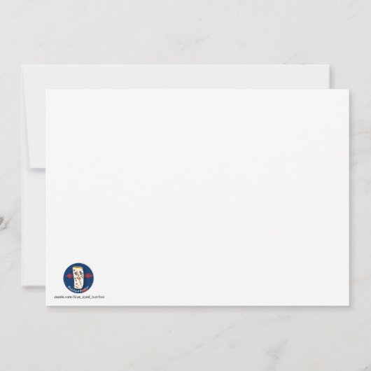 Crystal Blue Cariou - Vrolijk fraster Kaart (Achterkant)