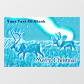 Crystal Blue Cariou - Vrolijk kerstfeest Raamsticker (Vel)