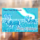 Crystal Blue Cariou - Vrolijk kerstfeest Raamsticker (Vel 2)
