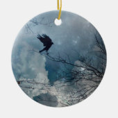 Crystal Blue Crow Sky Keramisch Ornament (Voorkant)