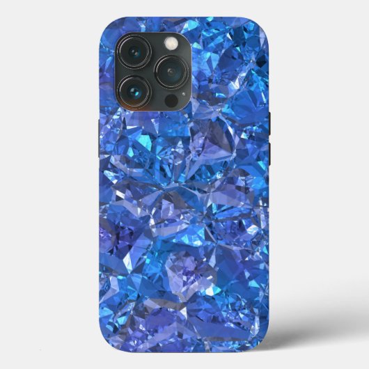 Crystal Blue en Paars Case-Mate iPhone Case (Achterkant)