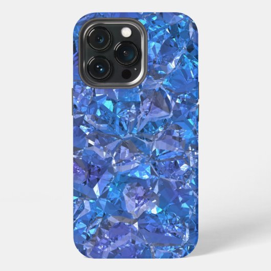 Crystal Blue en Paars iPhone Hoesje (Achterkant)