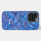 Crystal Blue en Paars iPhone Hoesje (Achterkant horizontaal)