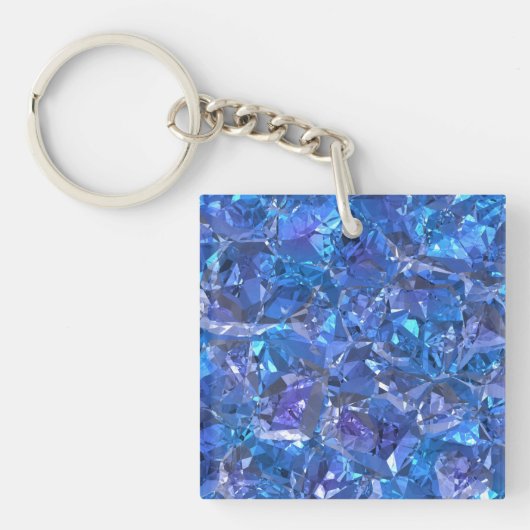 Crystal Blue en Paars Sleutelhanger (Voorkant)